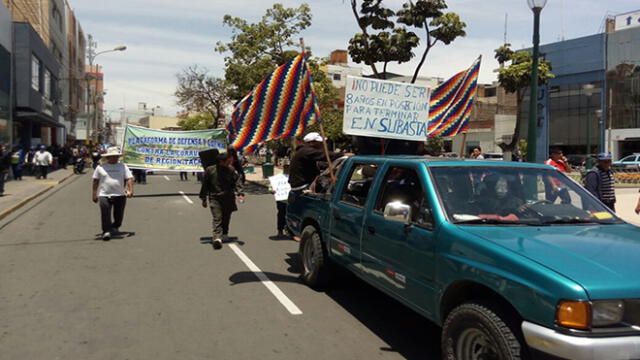 Tacna: Vecinos de Viñani marchan por subasta de terrenos [VIDEO]
