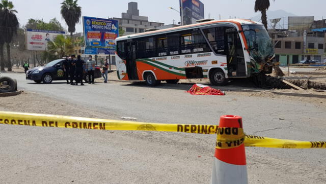 Un muerto y 7 heridos tras choque entre un bus y un auto en la avenida Universitaria