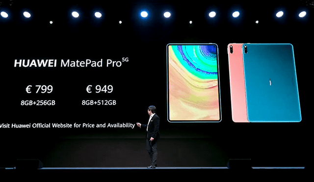 El Huawei MatePad Pro en su versión 5G está disponible a partir de 799 euros.