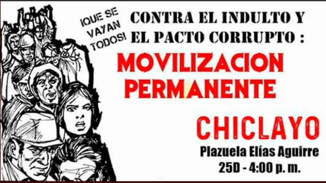 Chiclayo: Convocan a marcha contra el indulto a Alberto Fujimori