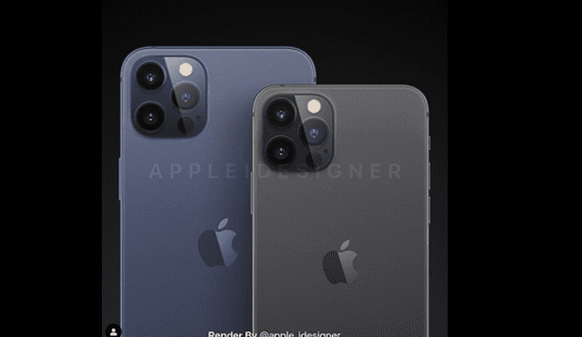 iPhone 12 Pro en color negro y azul. Foto: Instagram / Apple_idesigner.