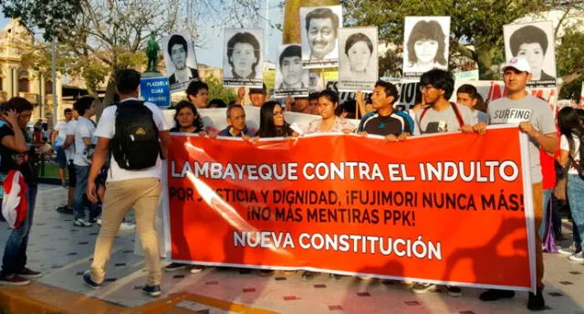 Marcha contra indulto a Fujimori: desarrollo de las movilizaciones en Chiclayo y Trujillo