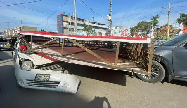 en la cuadra 17 de la avenida Sáenz Peña del distrito de José Leonardo Ortiz.