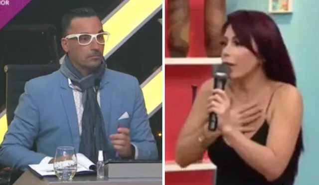 Milena Zárate lamentó la forma de expresarse de Santi Lesmes en Reinas del show. Foto: captura de América TV