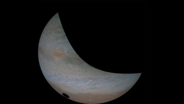 Imagen captada por la sonda Juno. NASA.