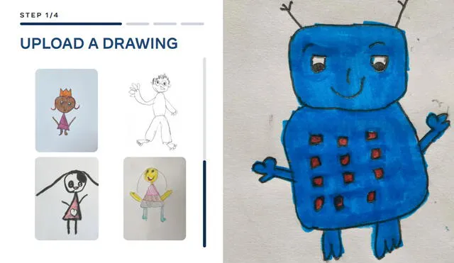 De preferencia, los dibujos deben ser antropomorfos. Foto: Animated Drawings