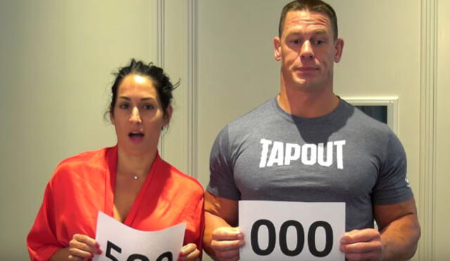 YouTube: John Cena y Nikki Bella se desnudaron al lograr medio millón de suscriptores [VIDEO]