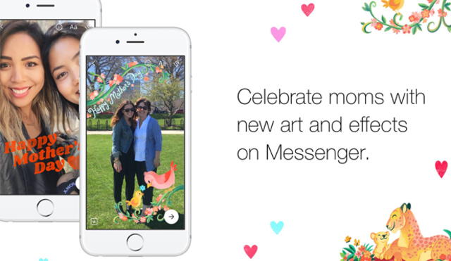 Facebook Messenger, Día de la Madre y nuevos filtros