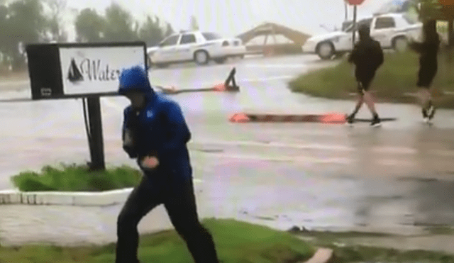 YouTube: reportero es descubierto cuando mentía sobre fuerza del huracán Florence