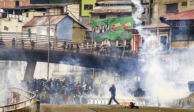 Choques en La Paz en primer día del gobierno