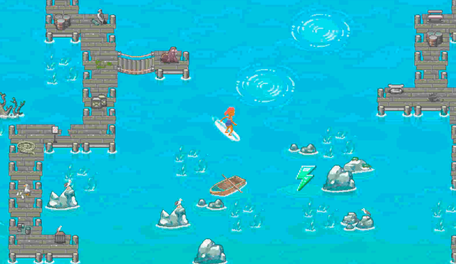 Surf está inspirado en el videojuego SkiFree y cuenta con tres modos de juego.
