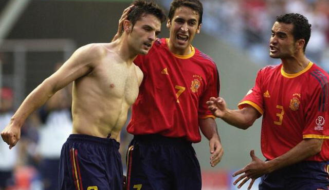 Fernando Morientes con la camiseta de la selección de España. Foto: Internet.