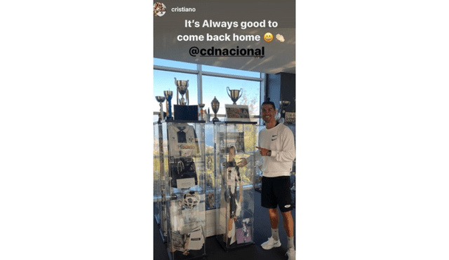Cristiano Ronaldo visitó instalaciones del club Nacional en Madeira.