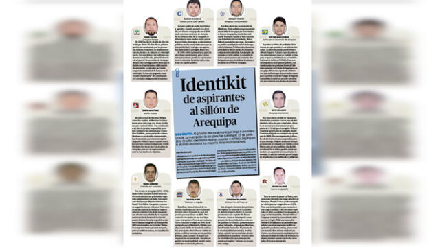 Conozca a los aspirantes al sillón provincial de Arequipa