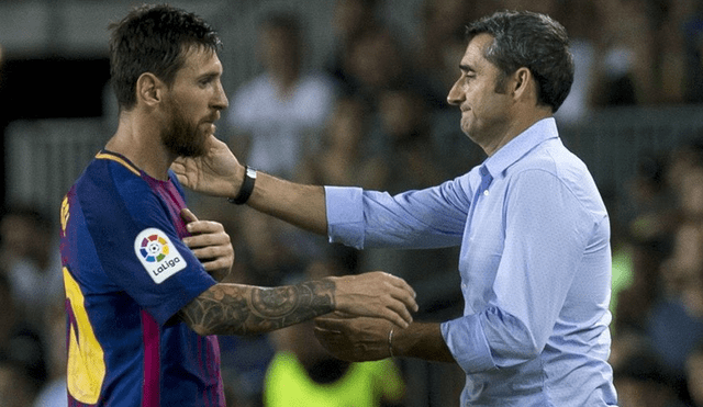 Ernesto Valverde se refirió a Lionel Messi con elogios.