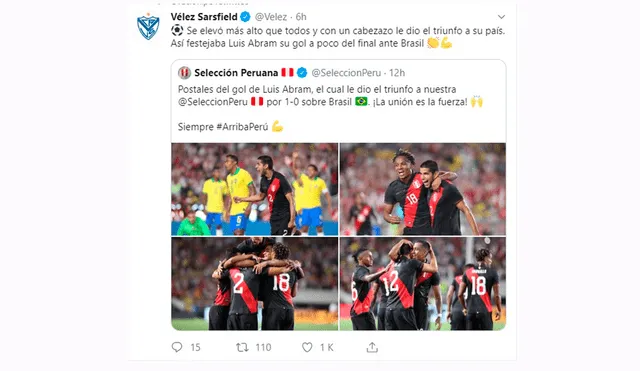 Perú vs Brasil: clubes felicitan a peruanos tras triunfo ante el Scratch.