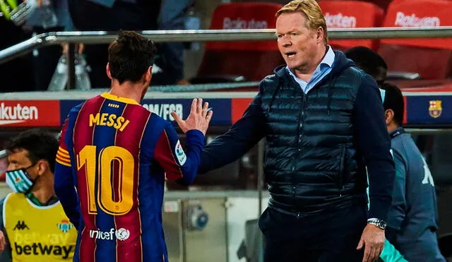 Ronald Koeman expresó su total apoyo a Lionel Messi tras incidente en su regreso a Barcelona. Foto: AFP.
