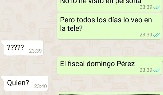 WhatsApp Viral: Esta joven enamorada no tuvo miedo de declarar su amor al fiscal José Domingo Pérez con un curioso mensaje  [FOTOS]  