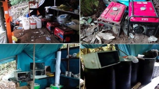 Tres laboratorios de droga e insumos químicos fueron destruidos en Ayacucho [VIDEO]