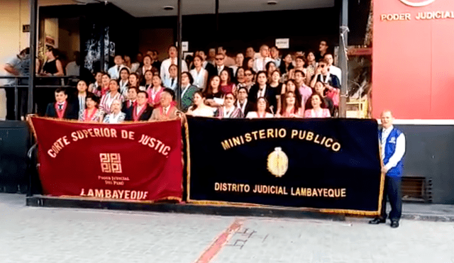 Magistrados protestan en Chiclayo.