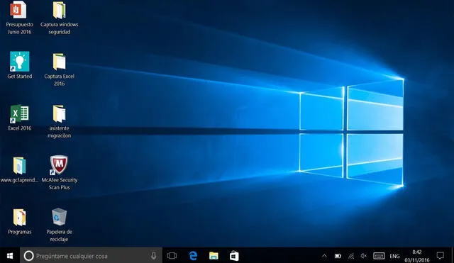 Hay varias formas de recuperar el escritorio en Windows 10. Foto: GCFLearnFree