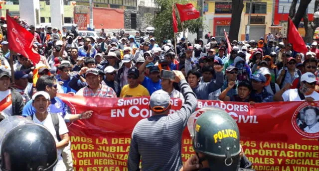 Con protestas obreros de Construcción Civil exigen liberación de dirigentes.