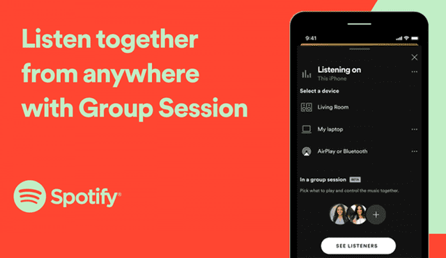 Las sesiones grupales de Spotify. | Foto: Spotify