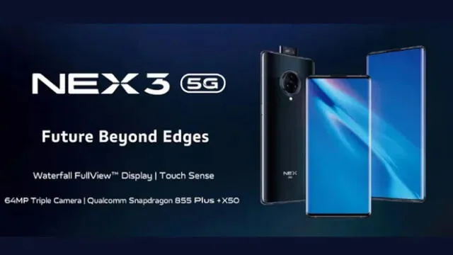 Vivo NEX 3 5G tiene una triple cámara trasera.