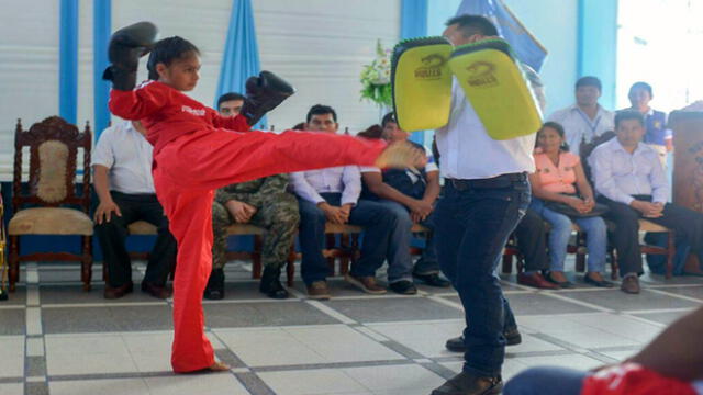 Vraem: niña representará al Perú en campeonato Sudamericano de Kickboxing 