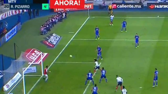 Cruz Azul vs Monterrey: Pizarro anotó gol de la victoria para los Rayados en la ida [VIDEO]