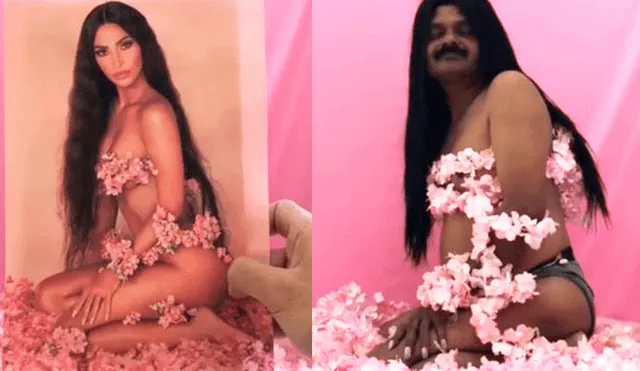 Facebook: hombre se burla de Kim Kardashian, Beyoncé y Kylie Jenner imitando sus fotos 'hot' 