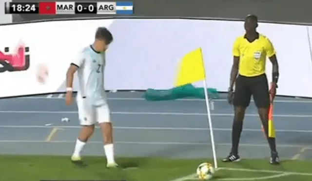 Feroz viento casi se lleva a Paulo Dybala en el Argentina vs Marruecos [VIDEO]