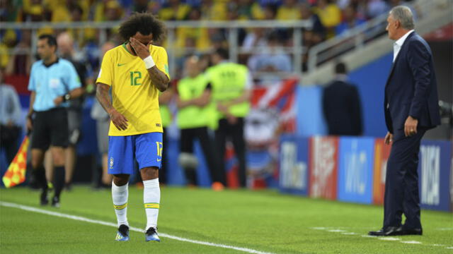 Brasil vs Serbia: gran susto por la lesión de Marcelo [VIDEO]