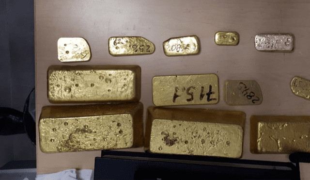 Incautaron 18 barras de oro que iban a ser destinadas a Estados Unidos. Foto: Ministerio Público
