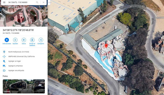 Desliza las imágenes para ver cómo luce la famosa ‘Whoville’ que aparece en la cinta El Grinch Foto: captura de Google Maps