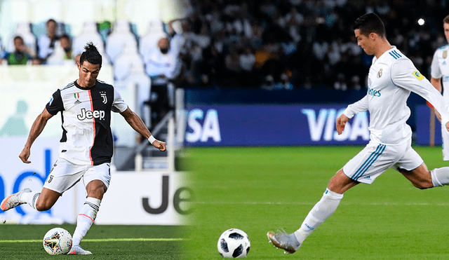Cristiano Ronaldo convirtió su primer gol de tiro libre con la Juventus. (FOTO: AFP/Composición La República).