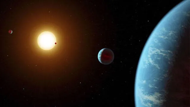 Representación de un sistema planetario alrededor de otra estrella. Imagen: NASA.