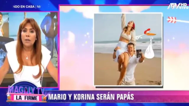 Magaly Medina felicita a Mario Hart y Korina Rivadeneira por embarazo. Foto: Captura