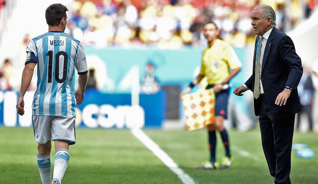 Lionel Messi salió subcampeón del mundo con Alejandro Sabella en el Mundial Brasil 2014. Foto: AFP