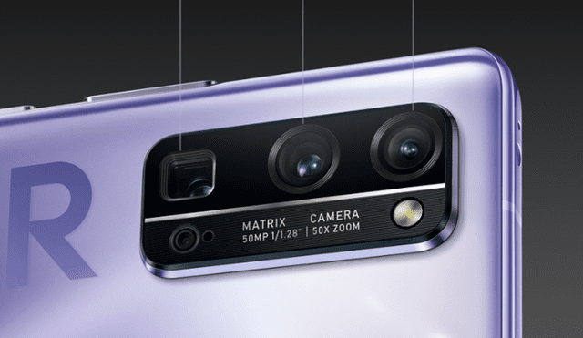 El Honor 30 Pro Plus está compuesto por un sistema fotográfico de 50 MP + 16 MP + 8 Mp.