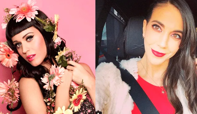 Chiara Pinasco se tomó una foto junto a la mascota de Katy Perry