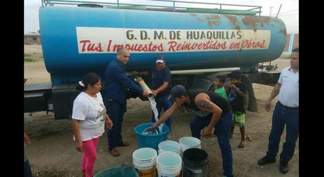 Tumbes: Ecuador brindó agua potable a peruanos desabastecidos en la frontera