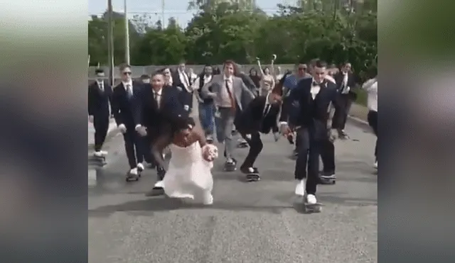 Facebook viral: Chica realiza boda extrema sobre ruedas, se tropieza y pasa vergüenza [VIDEO] 