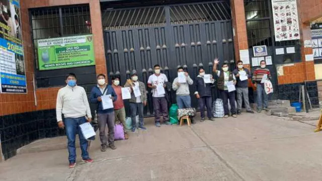 Internos salieron en libertad luego de pagar deuda alimentaria. Foto: Minjusdh