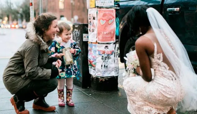 Instagram: la tierna reacción de esta niña al confundir a una novia con la princesa de su cuento favorito 
