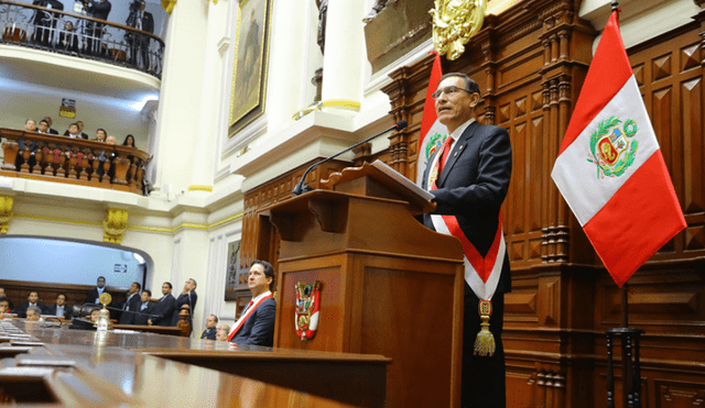 Mensaje presidencial Martín Vizcarra. Foto: Presidencia Perú.