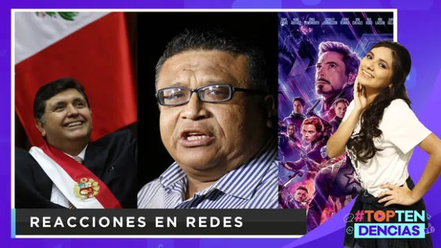 Top tendencias: Reacciones en las redes ante las noticias de Alan García y la expectativa de Avengers