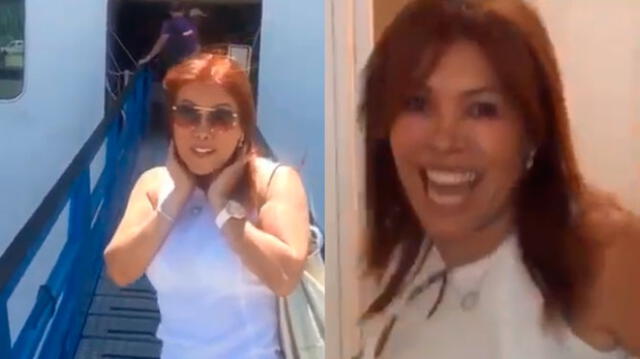 Magaly Medina escapó en un crucero para no vivir fiebre del Mundial [VIDEO]