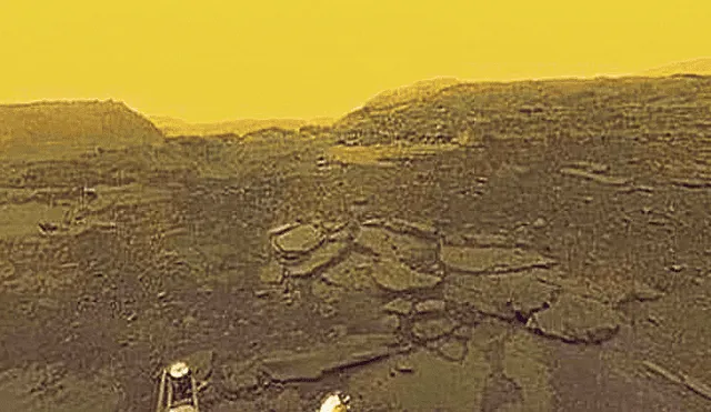 Exploración. Superficie de Venus tomada por el módulo soviético Venera-13 en 1982. (Foto: Venera Team-Donp Mitchell)