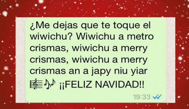 Desliza para ver algunos saludos navideños que puedes enviar por WhatsApp. Foto: Captura.